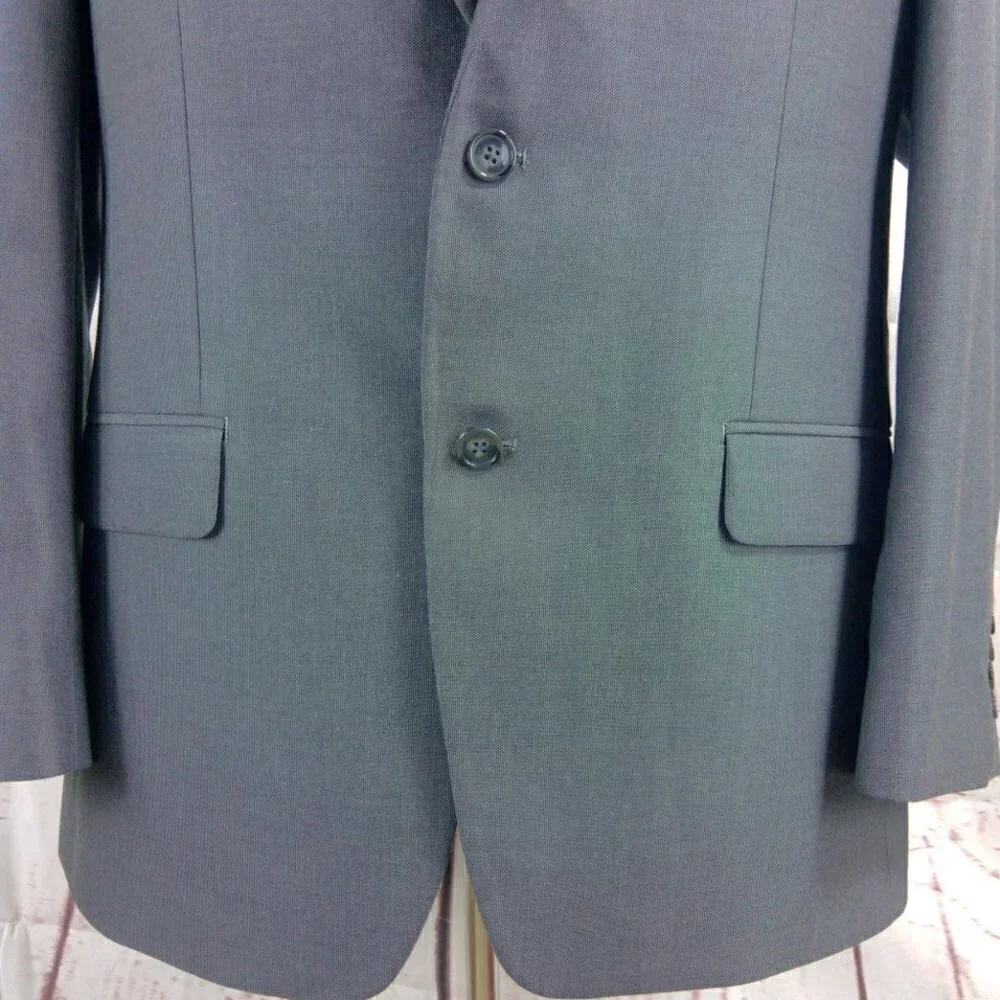 Apt. 9 44R Gray Birdseye Suit Blazer